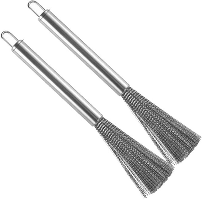 오일일 스텐 304 냄비 세척솔 설거지 브러쉬, 2개, 실버
