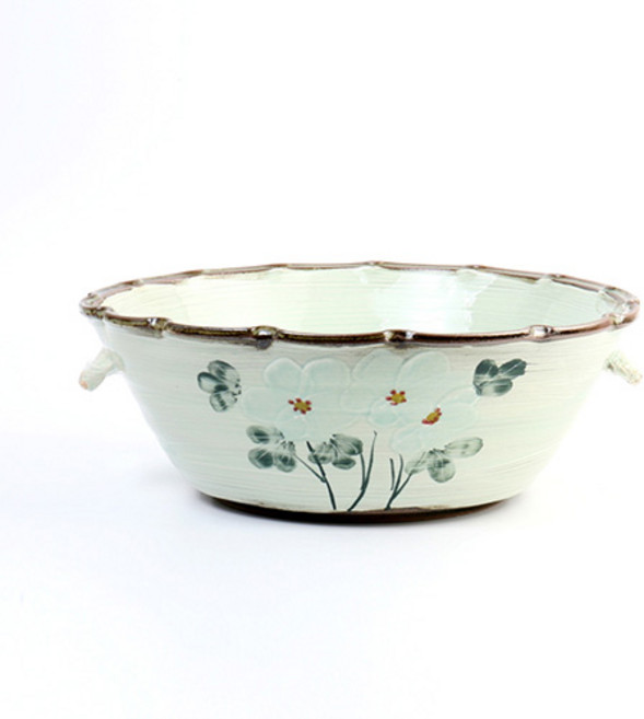 비채 도자기 명품 수선화 꽃 수반 중