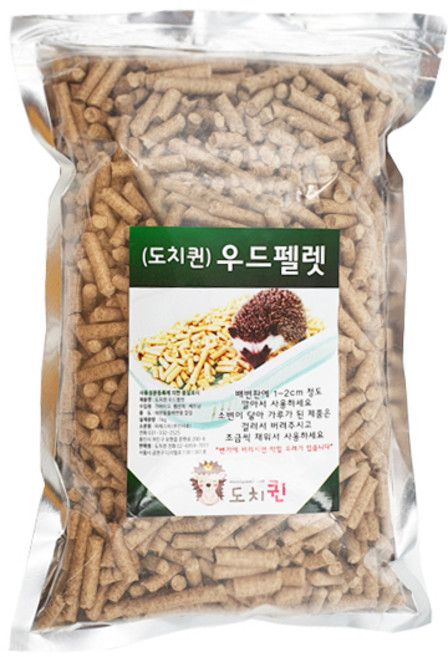 고슴도치 화장실 베딩 우드펠렛, 1kg, 1개