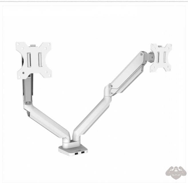 콩킹팜 펠로우즈 플래티넘 화이트 듀얼 모니터암 (반품불가) 가정용