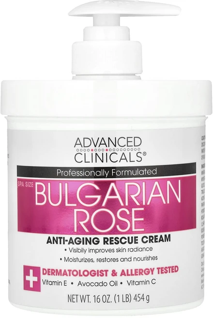 Advanced Clinicals 안티에이징 레스큐 훼이스 앤 바디크림 불가리안 로즈 454g, 2개 - 쿠팡