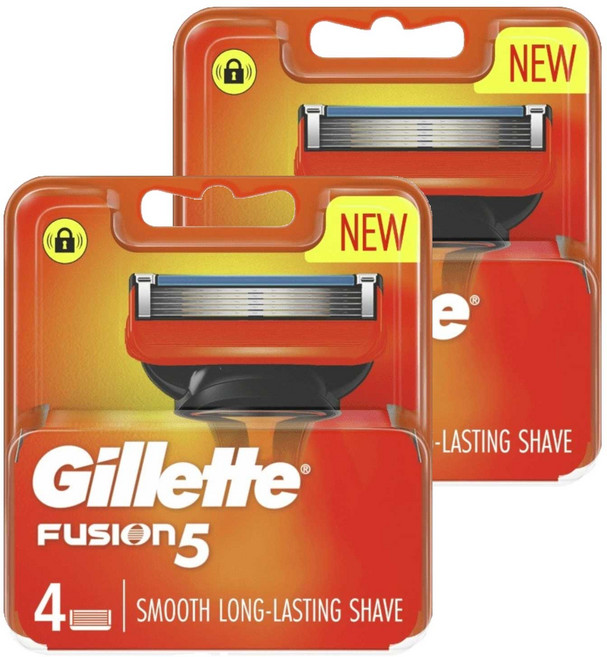Gillette 吉列 Fusion 5 柔順長效刮鬍刀片, 2個, 4入