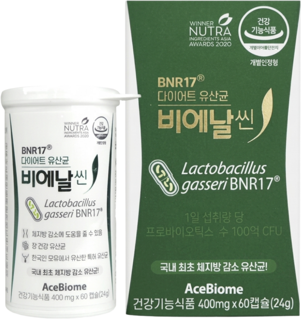BNR17 비에날씬 다이어트 유산균 모유유래 체지방감소 1개월 캡슐, 60정, 1개