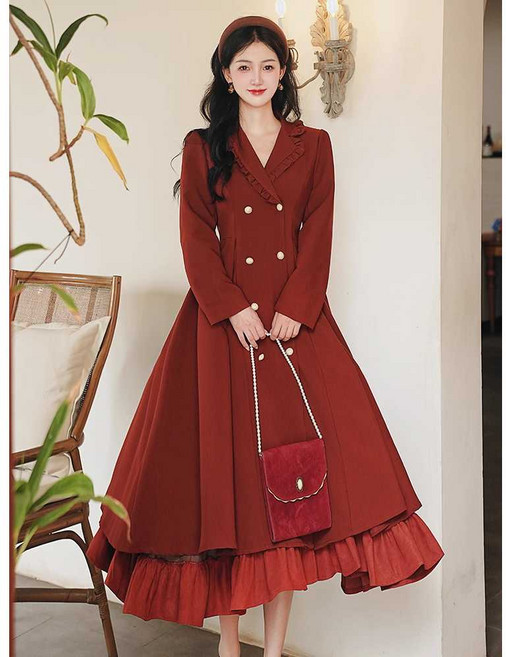 개화기의상 경성룩 졸업사진컨셉 레트로 망토 케이프 정장 원피스