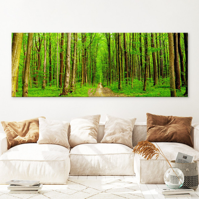 돈들어오는 화사한 자작나무 캔버스 액자 풍수 거실 인테리어 그림 더아트컴퍼니, 10. 봄의 산책길 와이드