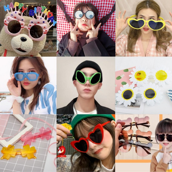 [한정특가] 오늘출발 파티안경 사진관납품 파티선글라스 인싸안경 79종, 27 외계인, 1개