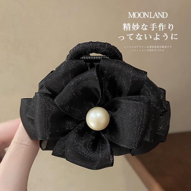 MOONLAND 花朵珍珠蝴蝶結鯊魚夾髮飾