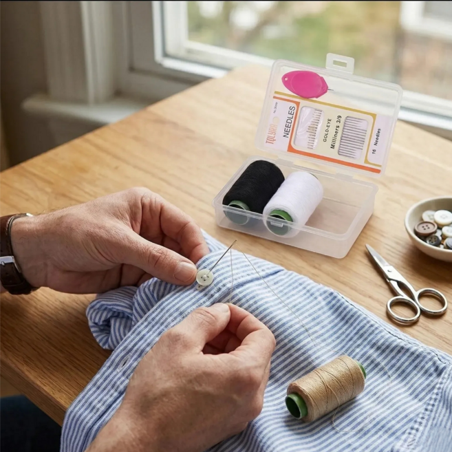 InLoop 필수색상 휴대용 반짇고리세트, 1개, 화이트+블랙+베이지