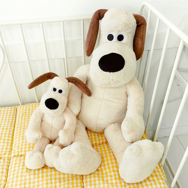 정품 그로밋 대형 인형 애착 강아지 캐릭터 바디필로우 2size, 그로밋80cm