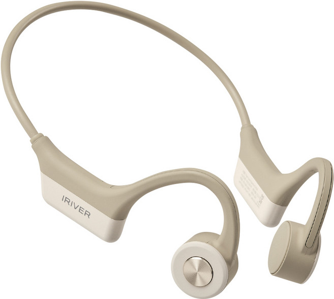 아이리버 초경량 블루투스 골전도 이어폰 ver5.3 IP65 방진방수 Eiger Opera Sports X3 RUN, 베이지