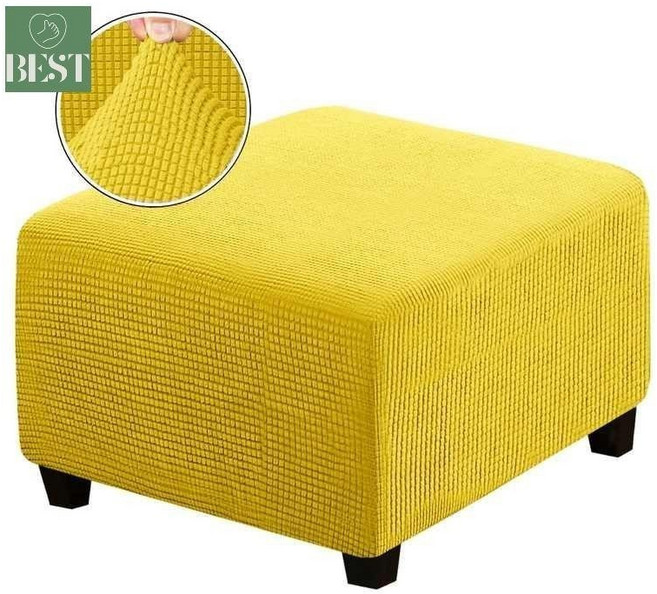 스툴 가죽교체 1인용 커버 쇼파패드 리폼 논슬립 덮개 탄성 정 스판 발판 두꺼운 풀백 사각 낮은 의자, 주문제작 * 레몬 옐로우 * 1개, 1개
