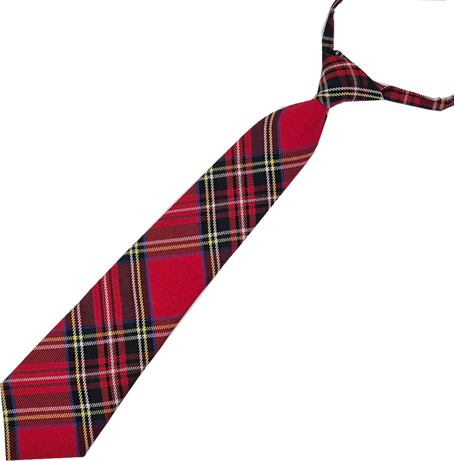 체크 패턴 스쿨룩 교복 넥타이