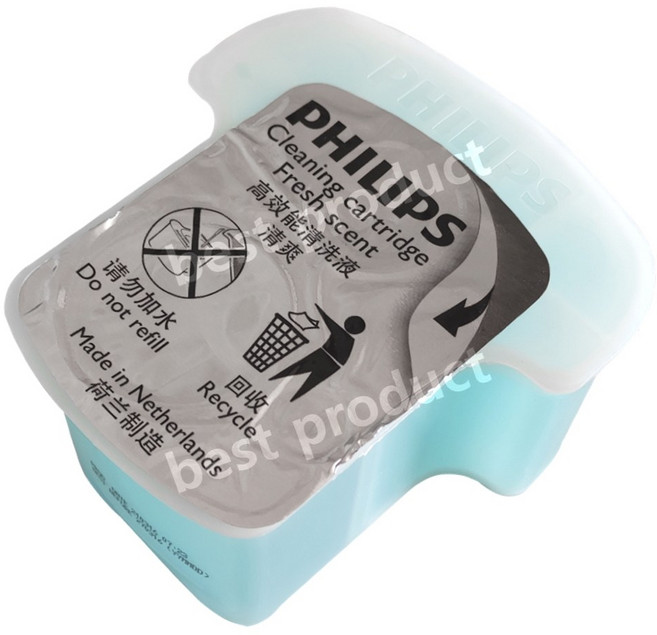 필립스 전기 면도기 호환 자동 세척액 클리너 9000 5000 면도기 호환 301JC302, JC301 세척액, 1개