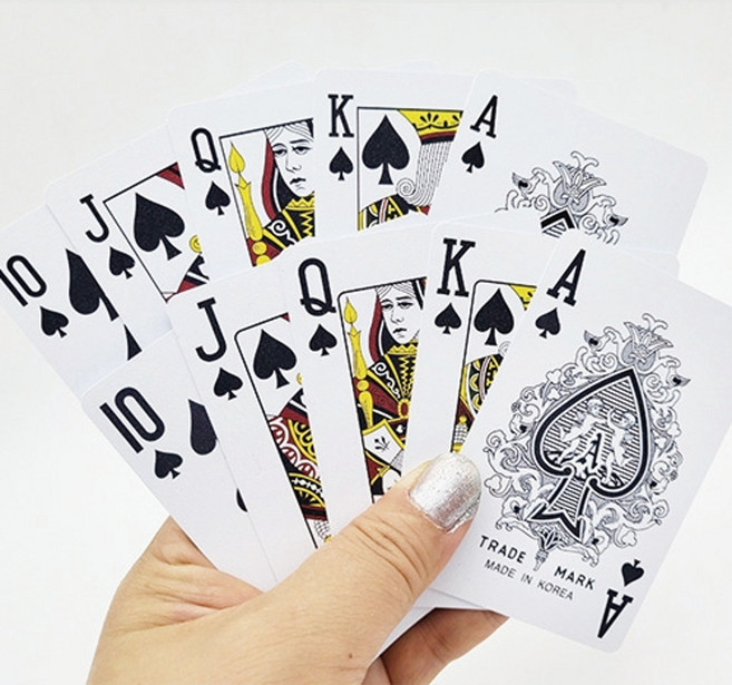 JJ 제이제이 점보 큰글씨 카드 - 1개 홀덤펍 업소용 포커 홀덤전용 트럼프카드, 혼합색상