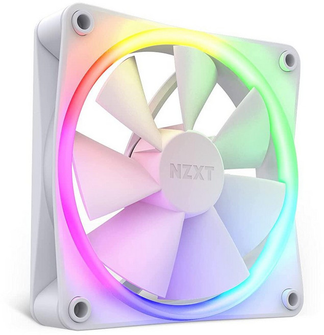 NZXT F120 RGB 120mm 팬 화이트 (RF-R12SF-W1), Single, Black