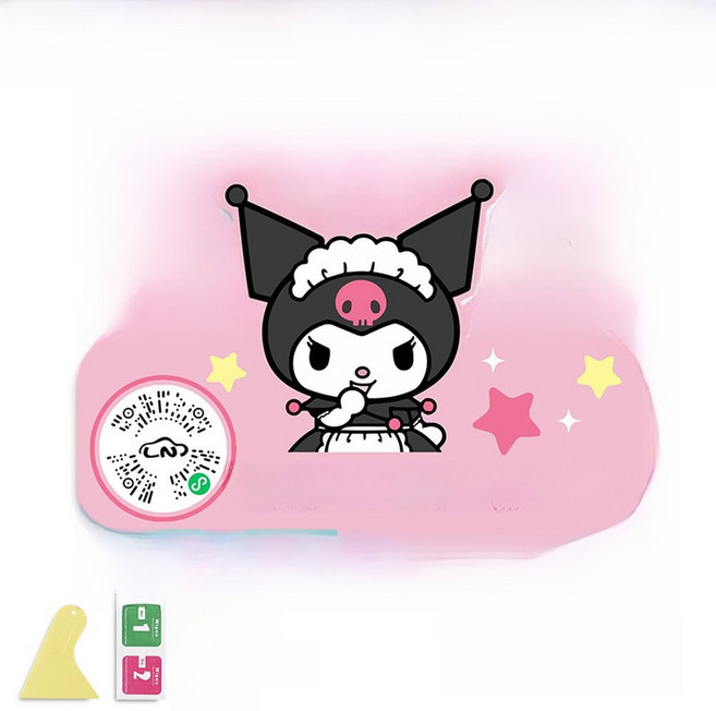 어둠 속에서 빛나는 QR 코드 자동차 주차 번호판 차량 탑재 이동 스티커 고강도 PVC 소재 비즈니스 스타일, 19 Carto 핑크-Kulomi-정전기 스티커, 1개