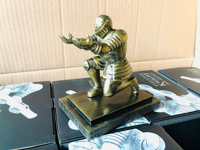 홀더 소품 펜슬 펜거치대 중세기사 만년필 펜꽂이 트레이, 1개, 기사 펜 홀더 앤티크 브론즈