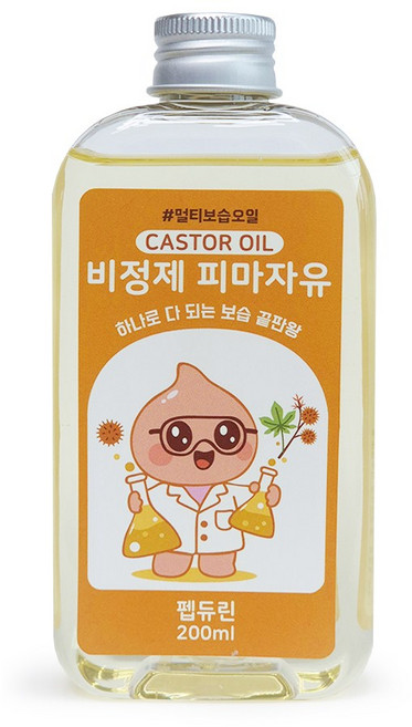 비정제 피마자유, 1개, 200ml