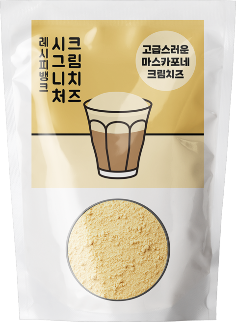 레시피뱅크 크림치즈파우더 마스포네치즈 라떼, 1개입, 1개, 1kg