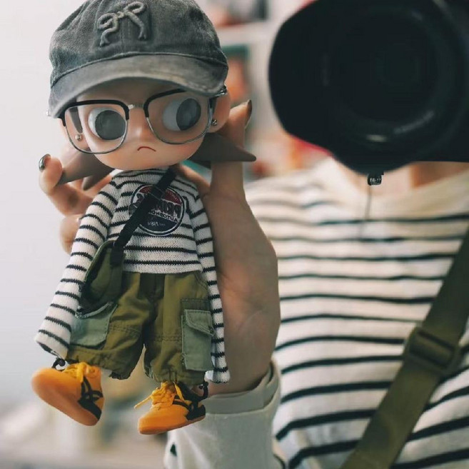 팝마트 지거 액션 피규어 1/8 20cm 인형의상 인형옷 셔츠 팬츠 가방 모자 세트 캐주얼의상