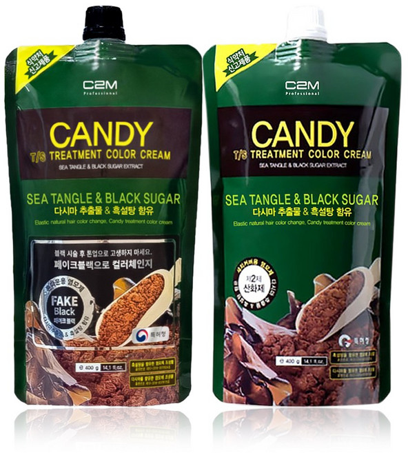 캔디 염색 페이크 블랙 400ml 톤다운 면접 염색, 페이크블랙, 1개