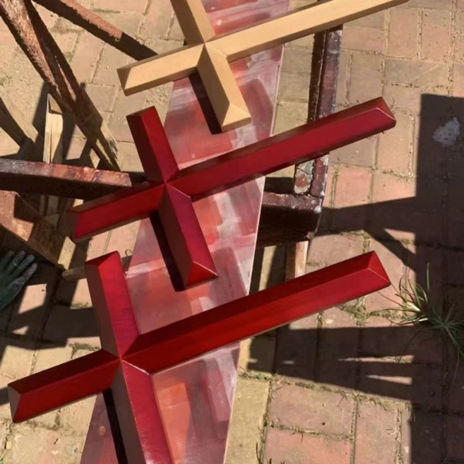 교회 십자가 금색 부활절장식 성당벽걸이 기독교용품 종교장식 예배소품 인테리어소품, 1개, D. 부르고뉴 1