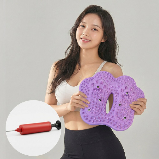 홈프로 무소음 에어 지압 스텝퍼 가정용 홈트 다이어트 운동기구, 퍼플