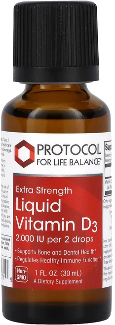 Protocol for Life Balance 액상 비타민D3 엑스트라 스트렝스 2000IU 30ml(1fl oz), ProtocolforLifeBalance액상비타민D3엑, 1개, 30ml - 쿠팡