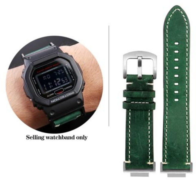 빈티지 가죽 G-SHOCK 카시오 DW5600 GW-B5600 GW-M5610 DW-5600 GA 110 120 GA2100 레트로 시계 벨트 스트랩 팔찌