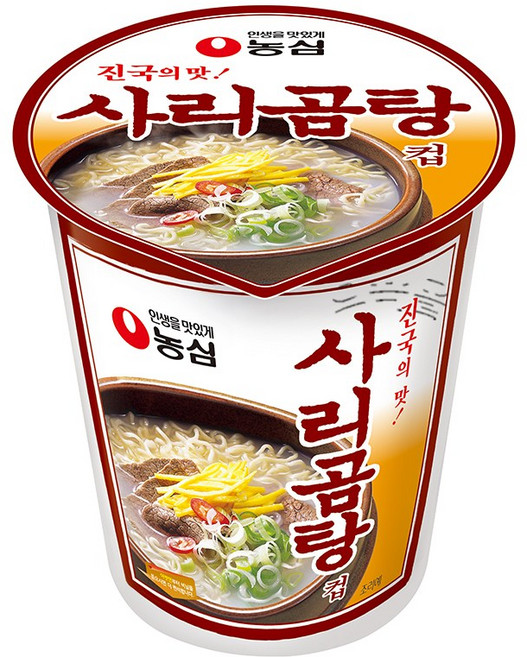 농심 사리곰탕컵 61g, 5개