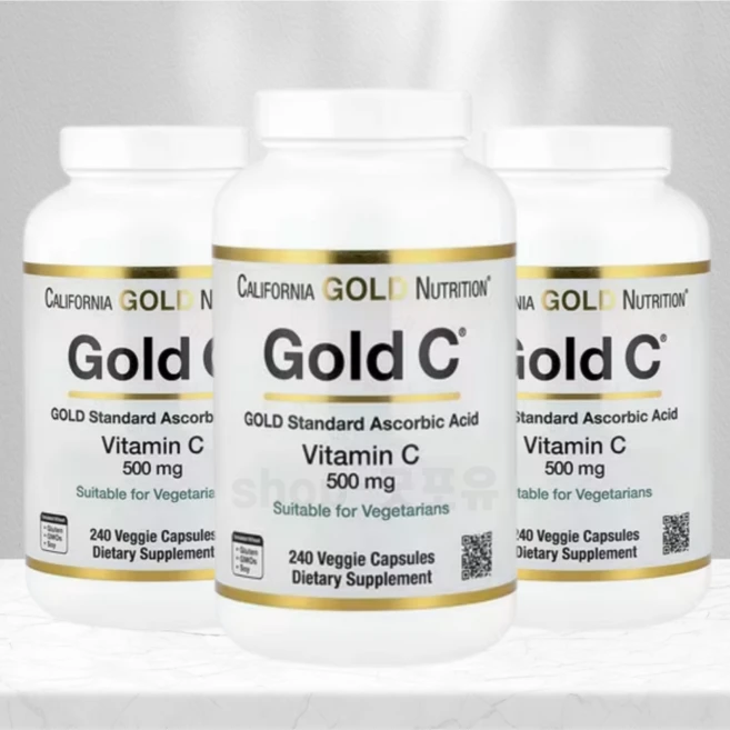 캘리포니아골드뉴트리션 골드 비타민 C 500mg 베지 캡슐, 240정, 3개 - 쿠팡