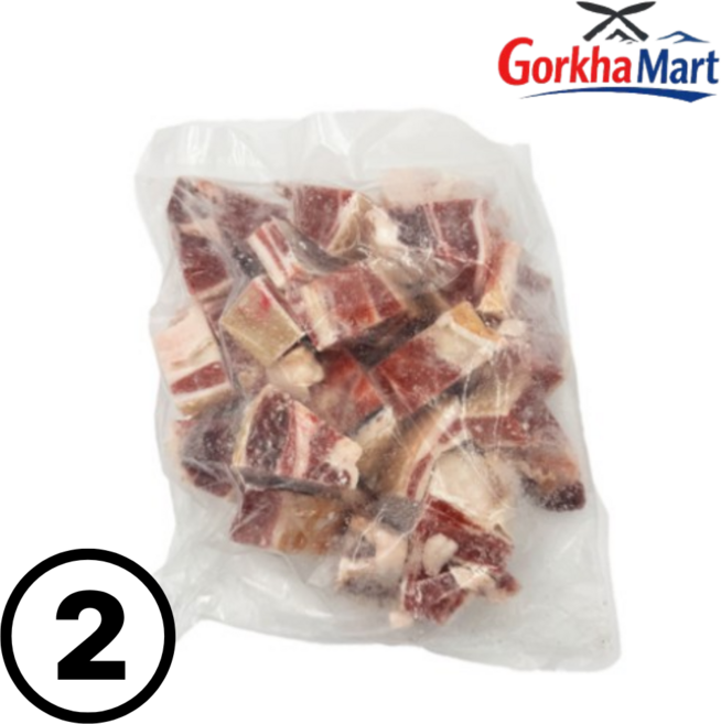 Fresh Khasi Ko Masu With Skin Fresh Nepali Style Goat Meat khasi ko masu, 2개, 1kg