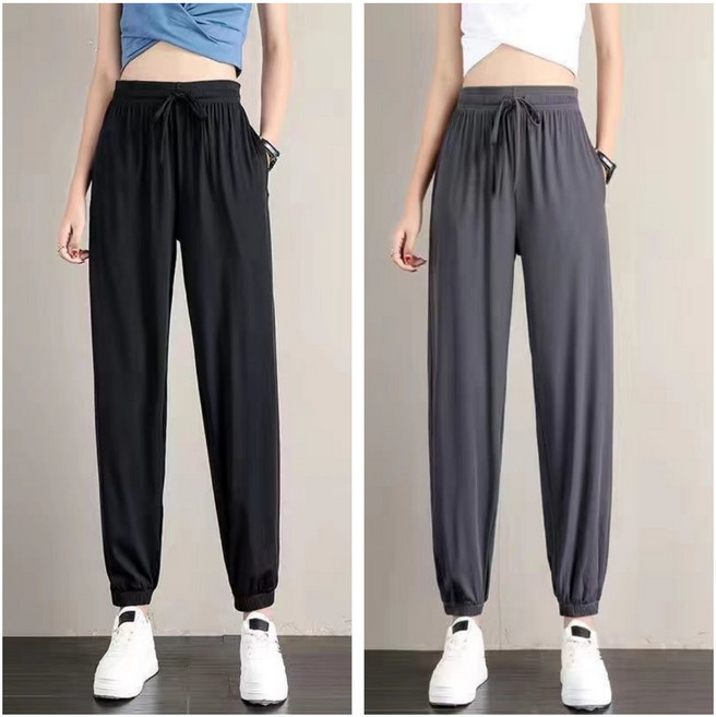 리빙스타일 여름 여성 조거 팬츠 냉장고 바지 2종 세트