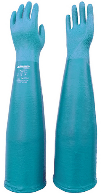 SUMMITECH 어깨장갑 65센치 전체니트릴로만 제작 해루질 롱고무장갑 어업용 낚시글러브 공용업 식품용 갯벌체험, 그린, 1개