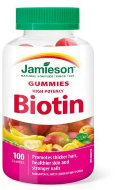 Jamieson 자미에슨 비오틴 구미 영양제 High Potency Biotin Gummies 100정, 1개
