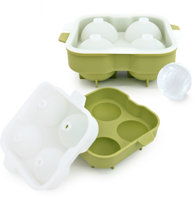 파미레 실리콘 원형 아이스볼 2구 4구 6구 원형 얼음틀 아이스 트레이, 1개