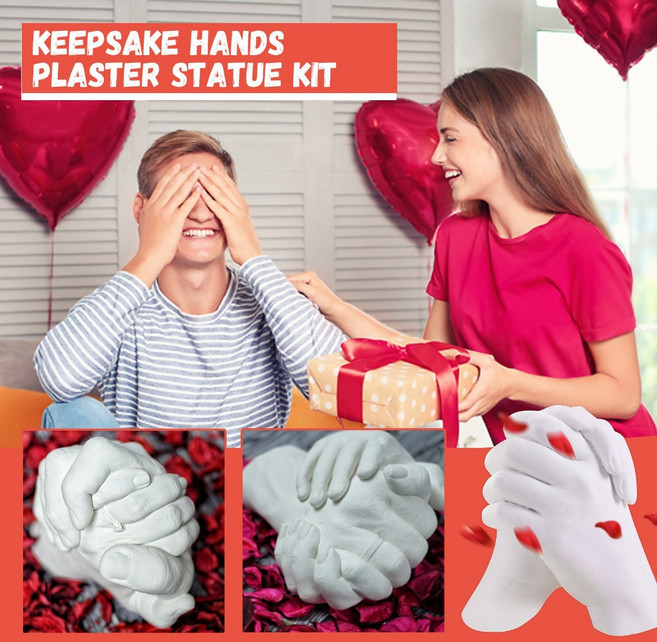 KEEPSAKE HANDS PLASTER STATUE KIT DIY手模石膏材料包, 1個, 100g材料包(成人建議)