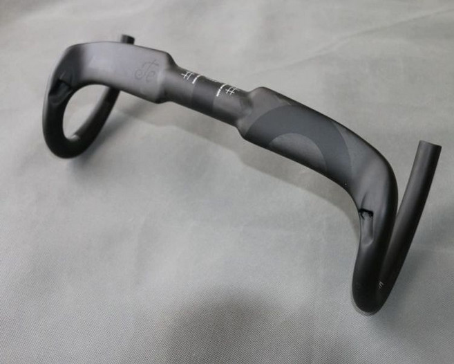 핸들바 트랙 카본 일체형 번치바 스프린터 초경량 400mm 광택, 1개, 블랙 라벨 31.8x400mm