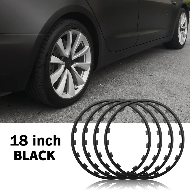 2025년형 테슬라 4개입 18/19/20인치 자동차 휠 림 보호 링 차량 휠 림 가드 스트립 (미쓰비시 다이하츠 재