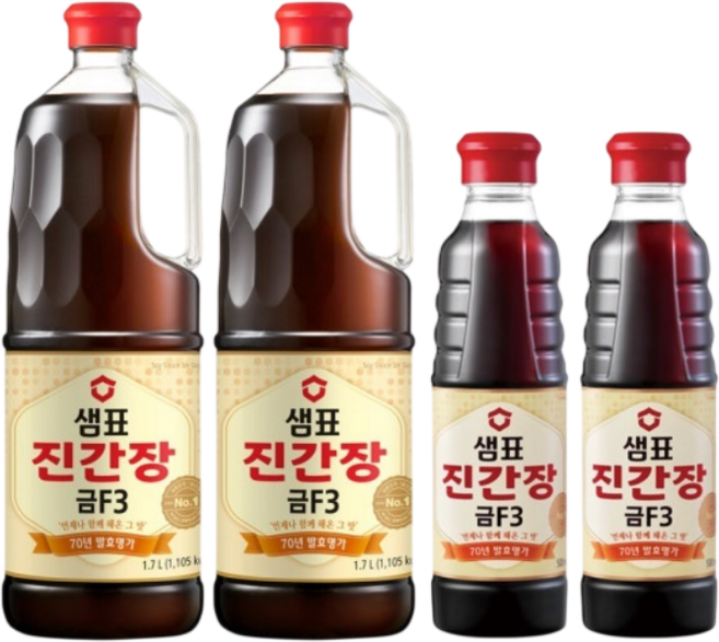 샘표 진간장 금F3 1.7L 2개+500ml 2개, 2개, 2.2ml