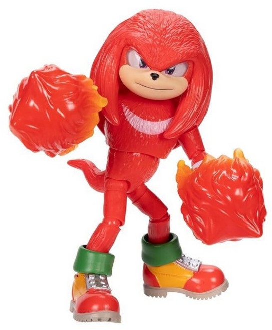 Sonic The Hedgehog 소닉 3 영화 12.7cm(5인치) 슈퍼 액션 피규어: Jakks Wave #3의 새로운 캐릭터_166819, 너클_166819