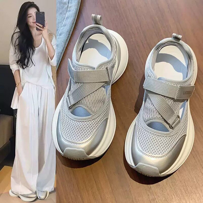 스타일닥터 여성 여름샌들 통굽 발편한 통기성 운동화 스포츠샌들