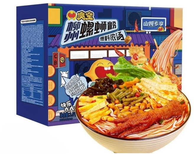 진한 육수 전통 뤄쓰펀 류우저우 달팽이 쌀 국수 416g 정통 맛, 416gX4팩