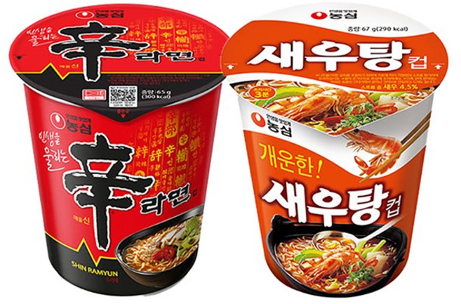 농심 신라면컵(65g 15개입)+새우탕컵(67g15개입), 단품