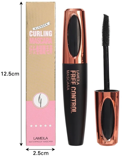 마스카라 워터프루푸 컬링 4D 메이크업 두껍고 날씬한 땀 방지 블랙 속눈썹 익스텐션 연장, 1개 - 쿠팡