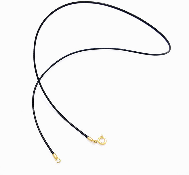 에버링 18K 금 스키니 체인 로얄 블랙_NYDM801BK 목걸이