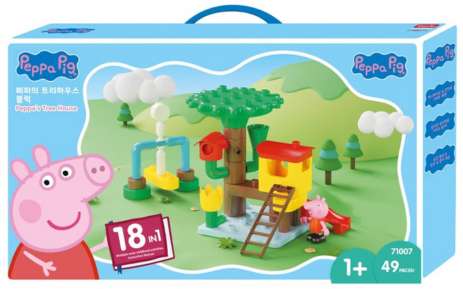 (무배)페파피그 페파의 트리하우스 블럭 대형블럭 49pcs 블록놀이 만들기선물, 1개