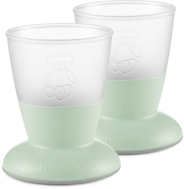 BABYBJÖRN 아기 컵 2 피스 팩 파우더 핑크, 파우더 그린