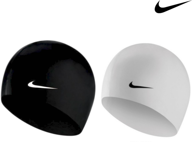 나이키 수영모 스윔 실리콘 스우시 스몰로고, 블랙, 1개