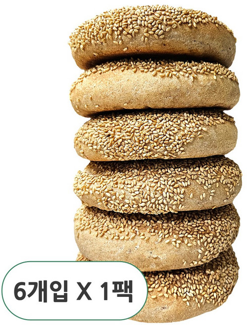 당일생산 수제베이글 달다 통밀 100% 참깨 베이글, 6개, 110g